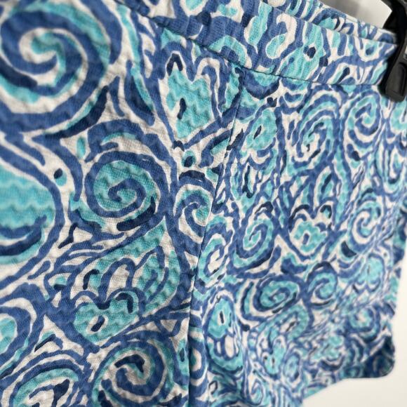 Lilly Pulitzer Women's Adie Chasing Tail Fish Shorts Size 2 Pockets Blue White - Picture 4 of 10